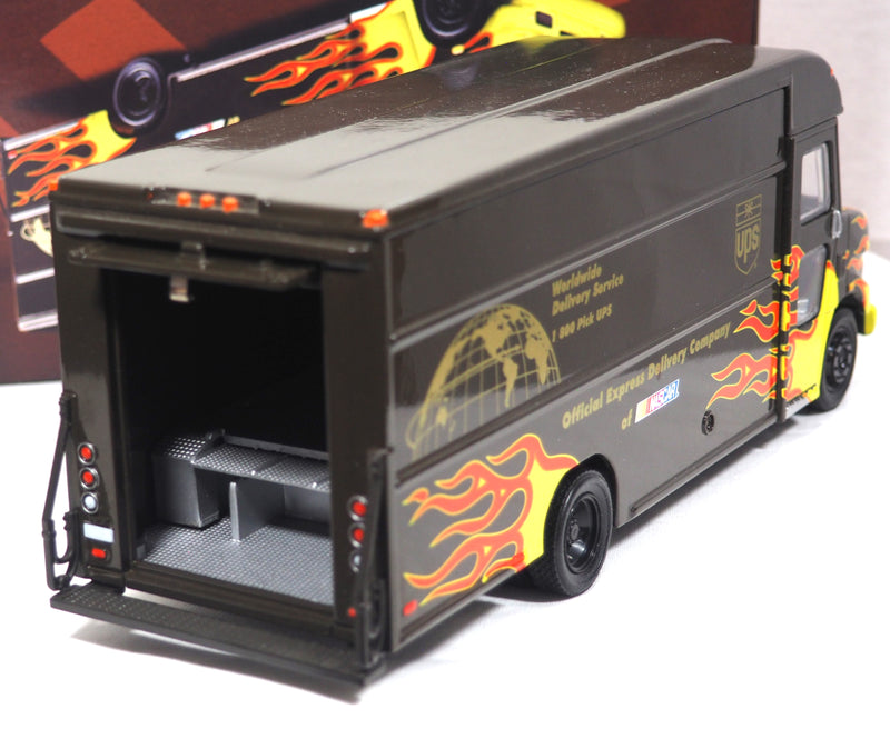 Vintage 2001 Flame UPS Van 1/32 Scale NASCAR New in Box by Action Collectibles