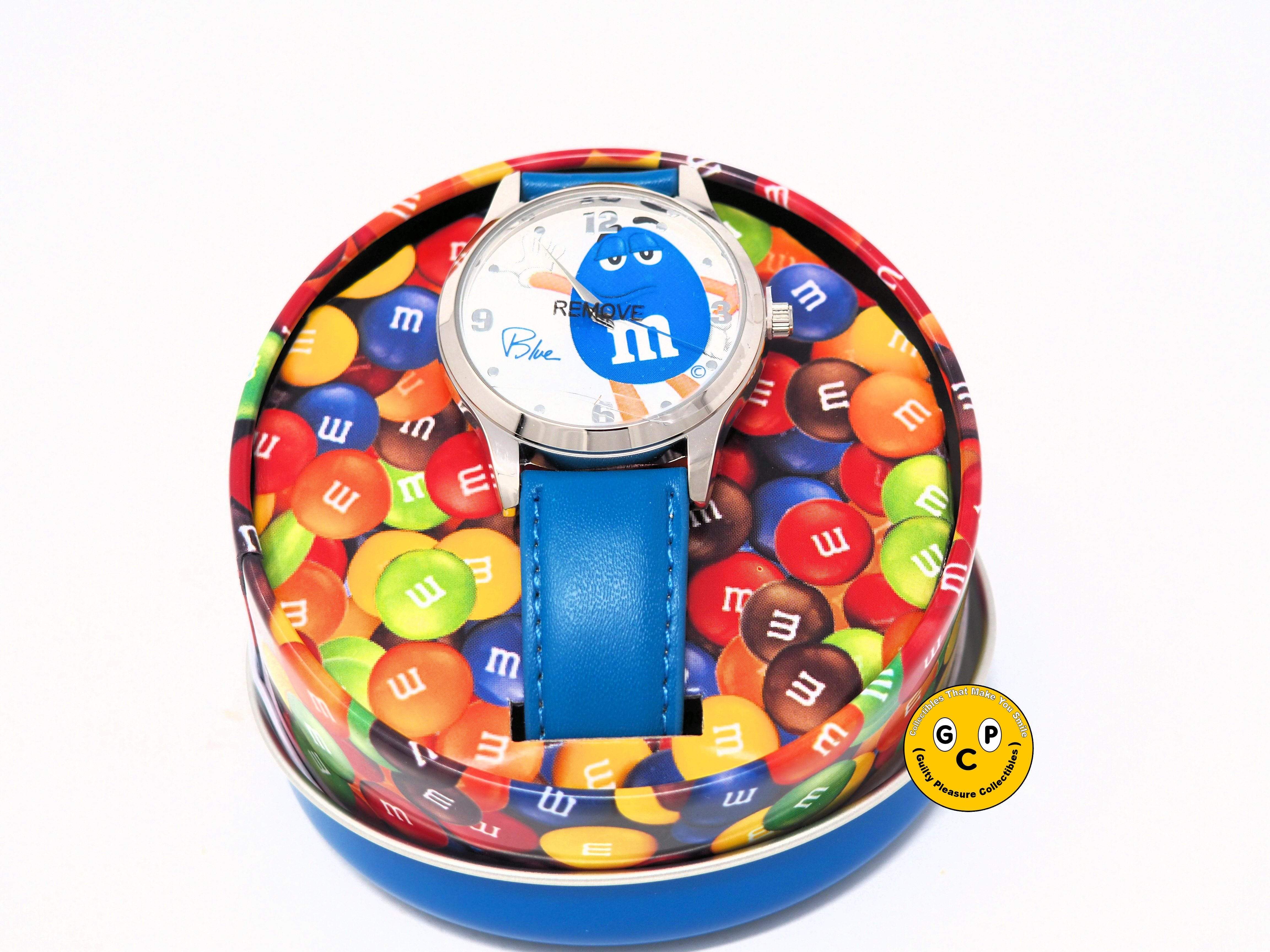 M&M's Blue Character Watch with Blue Strap in Collector's Tin