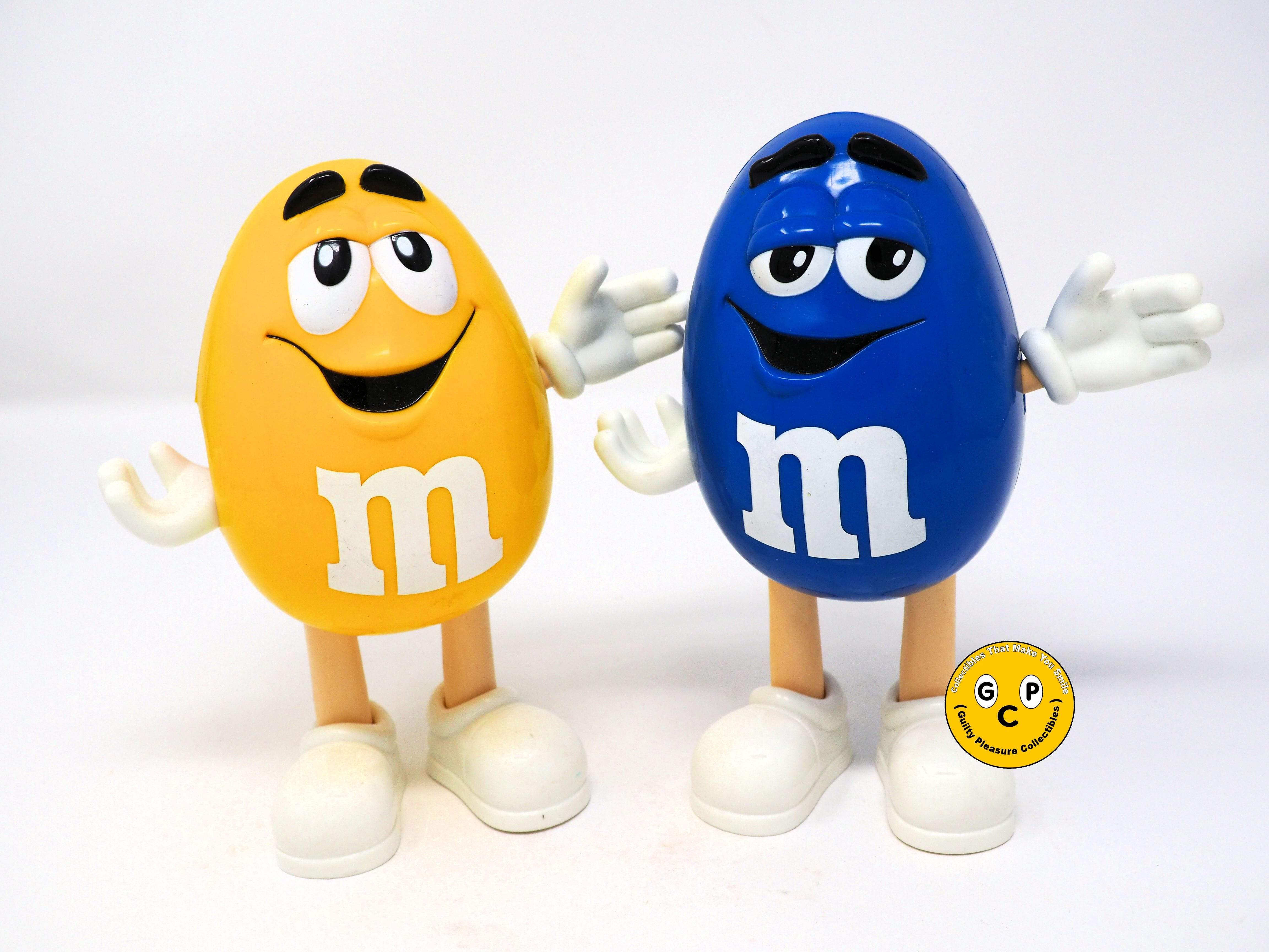 Yellow and Red M&M Candy Dispenser
