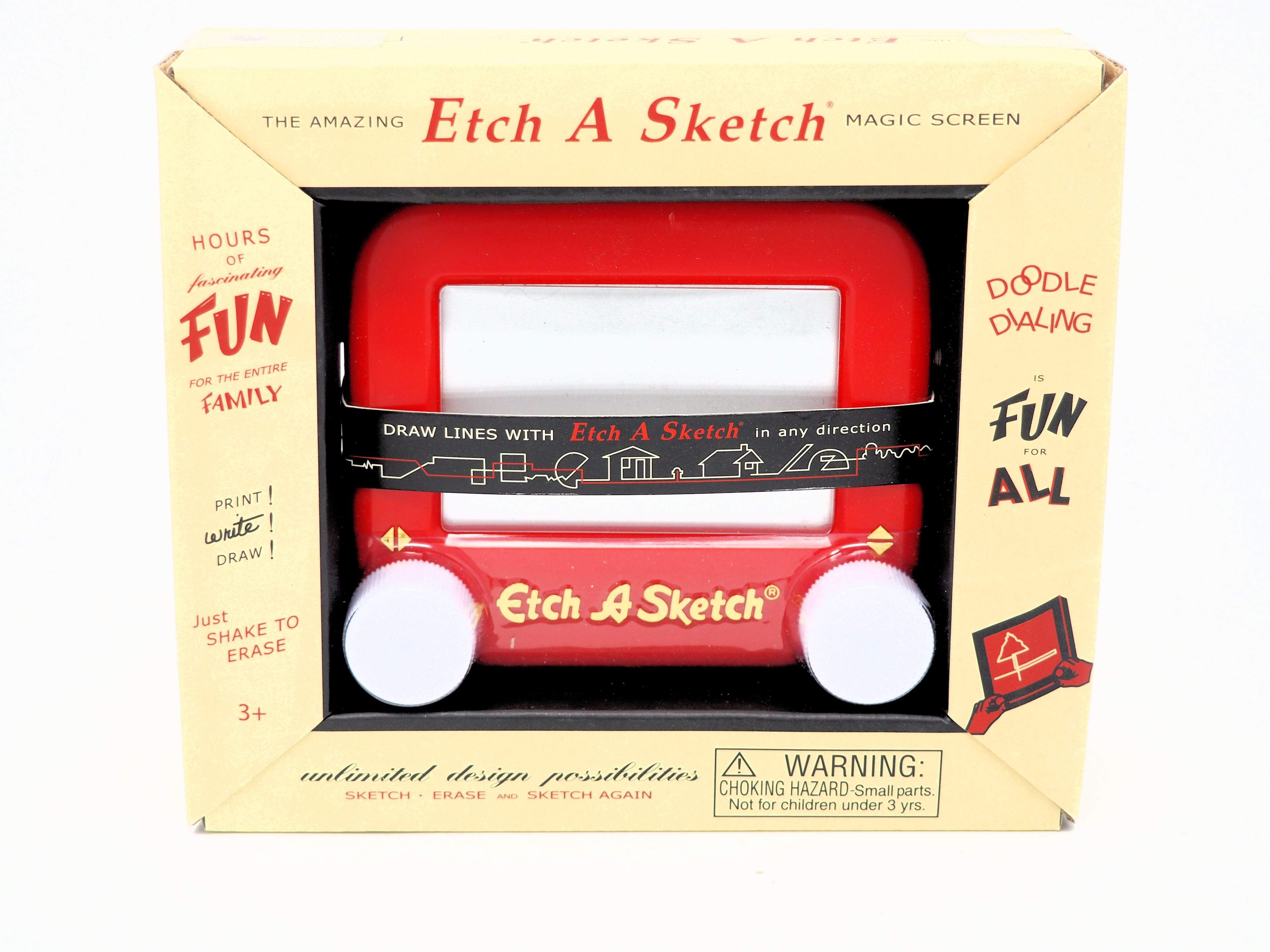 OHIO ART POCKET ETCH A SKETCH MINI TRAVEL SIZE RED COLOR