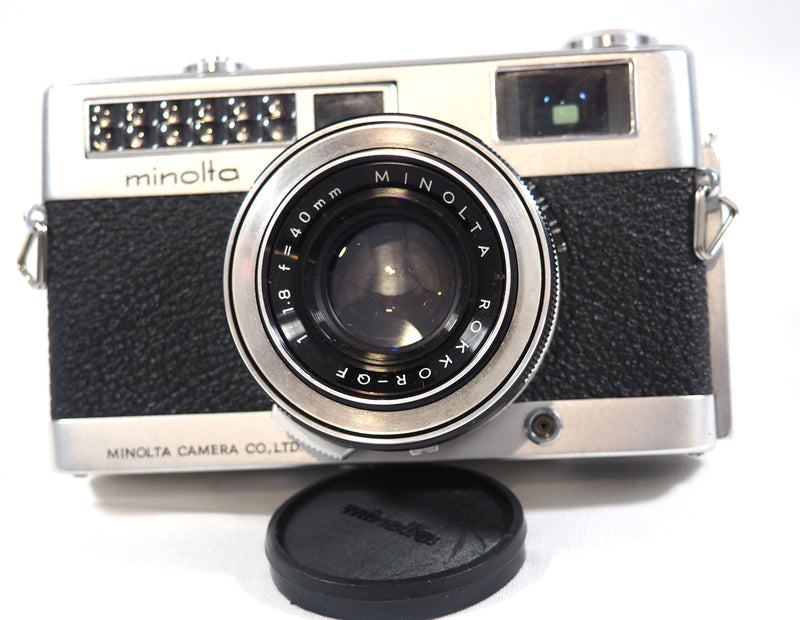 Minolta AL-S Camera with Owner's Manual and Rokko R-QF 1:1.8 F=40mm Lens