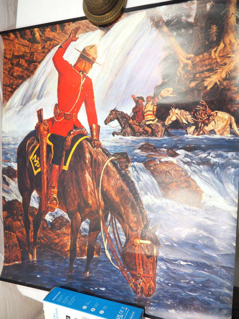 Arnold Friberg 1997 RCMP Royal Canadian Mounted Police Mountie Poster (RARE)