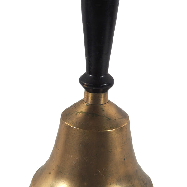 8 Tall Brass School Bell with Wooden Handle