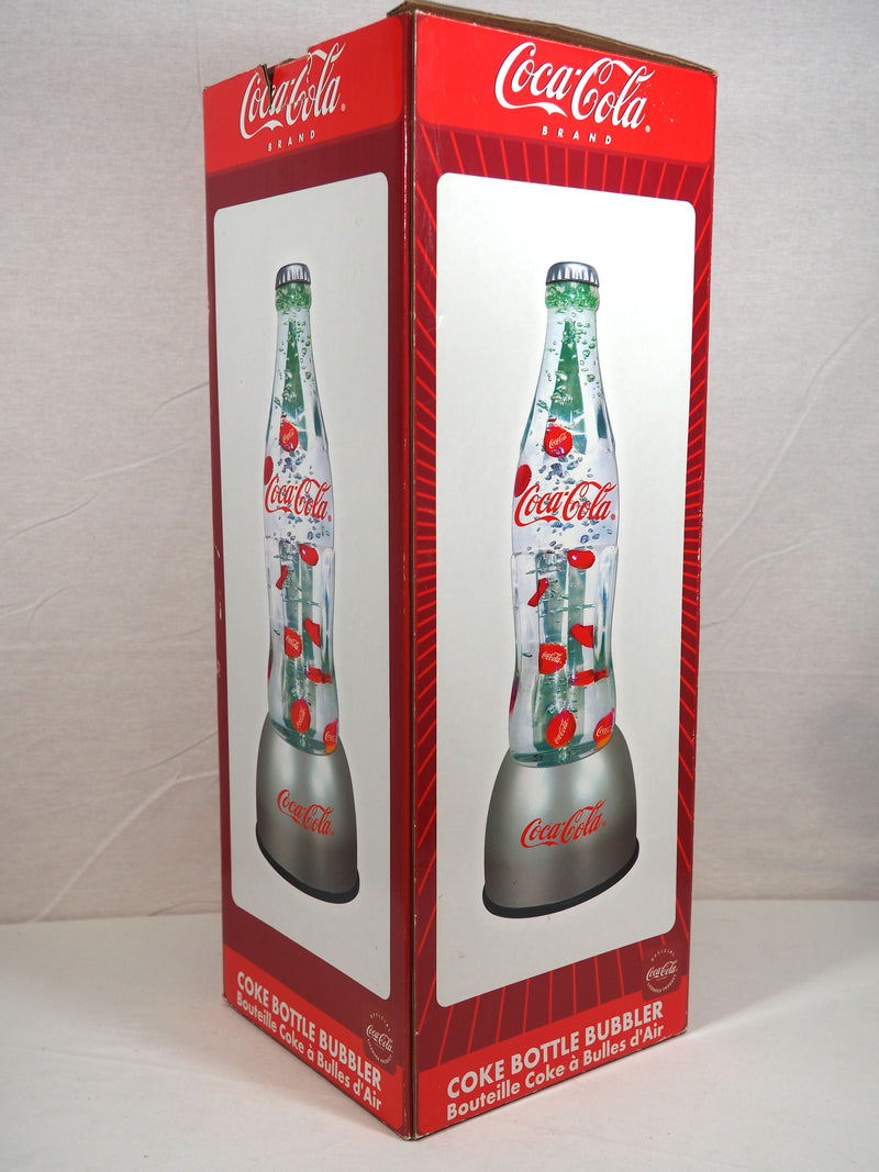 NIB 1990s Coca Cola Bottle Caps Bubbler Lava Type Lamp Light Large Coke 21"