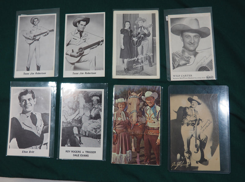 Eight Classic Country & Western Singers Arcade Cards