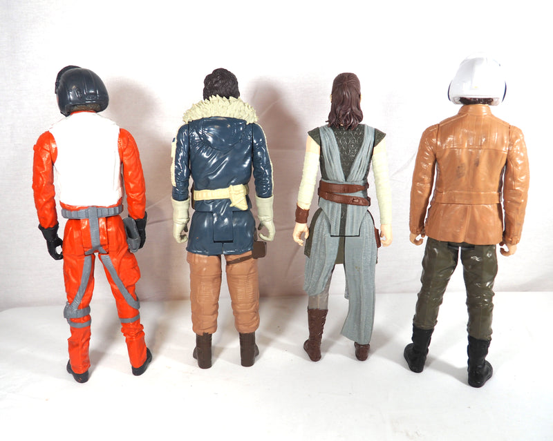 Four Star Wars 12" Action Figures - Captain Cassian Andor, Rey, Poe Dameron x 2