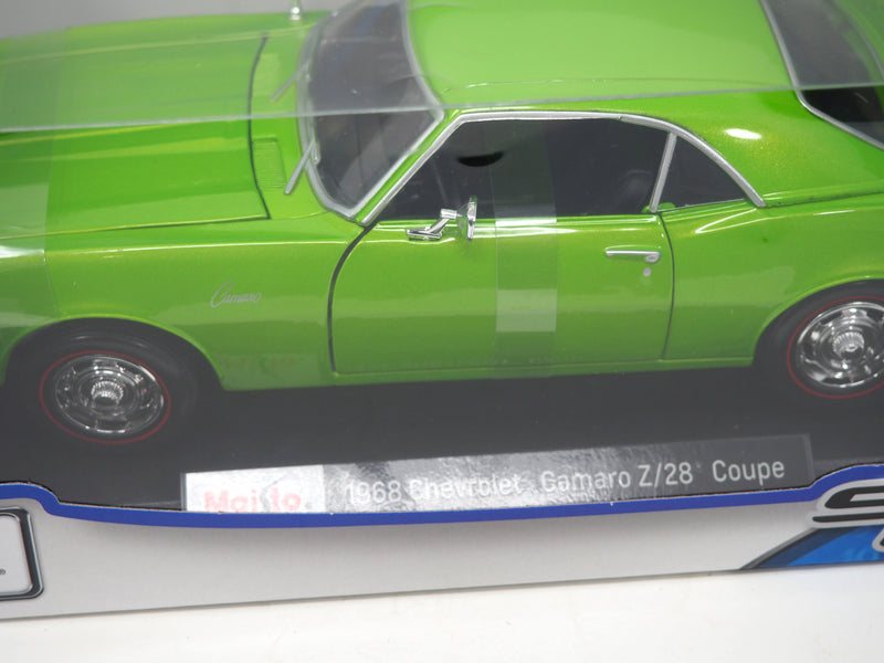Maisto Special Edition 1968 Lime Green Chevrolet Camaro Z/28 Coupe 1:18 Scale Die Cast