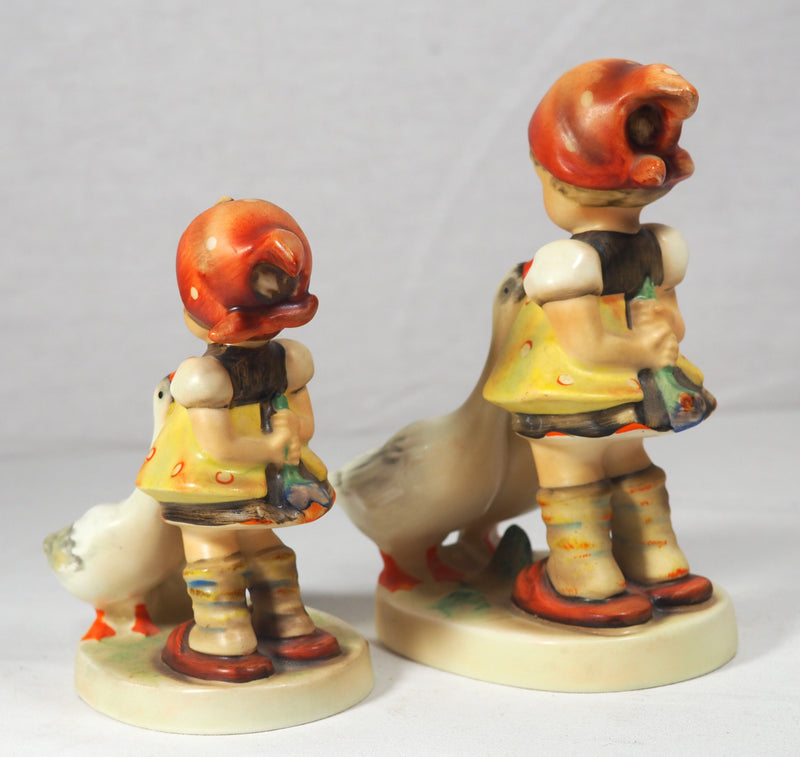 2 Hummel "Goose Girl" Figurines Molds #47 3/0 and #47/0 TMK3 Mint