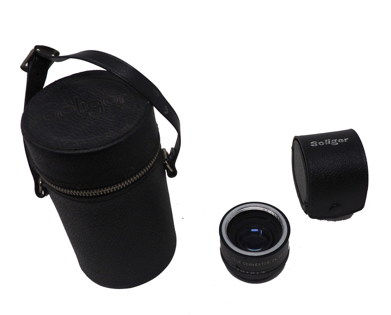 2 Soligor Pentax Camera Lenses with cases.