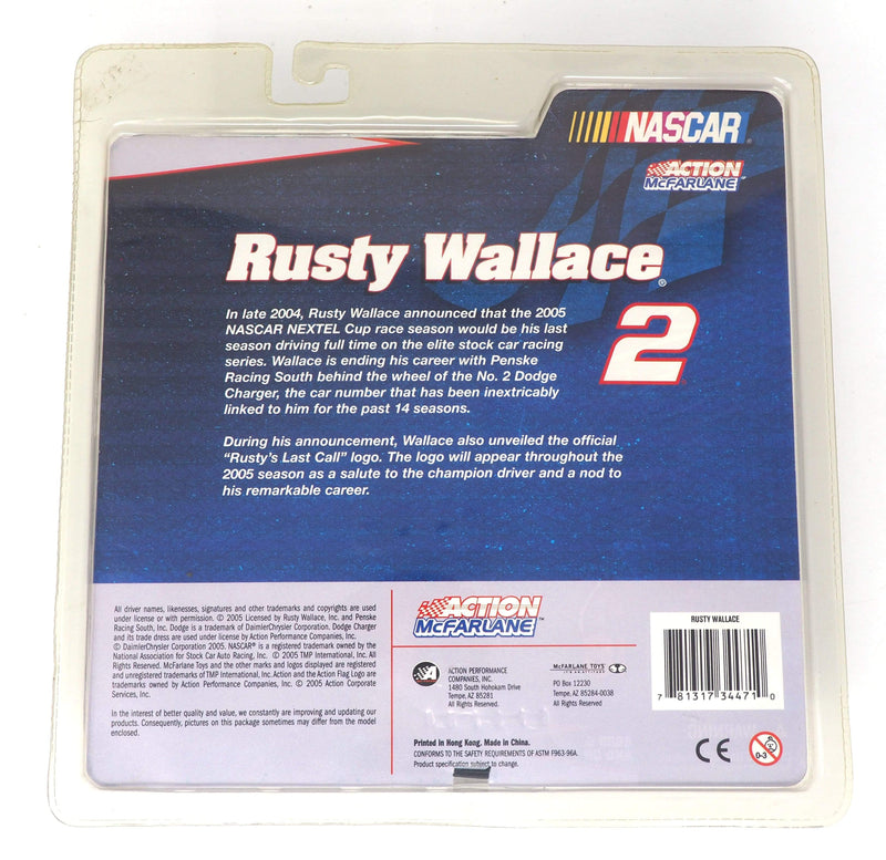 2005 NASCAR Rusty Wallace 2 Series 6 McFarlane Figure
