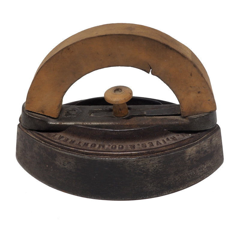 Antique Cast Iron Circa 1900, H.R. Ives, No 55, Size 3, Mrs. Pott.s. Iron Patent