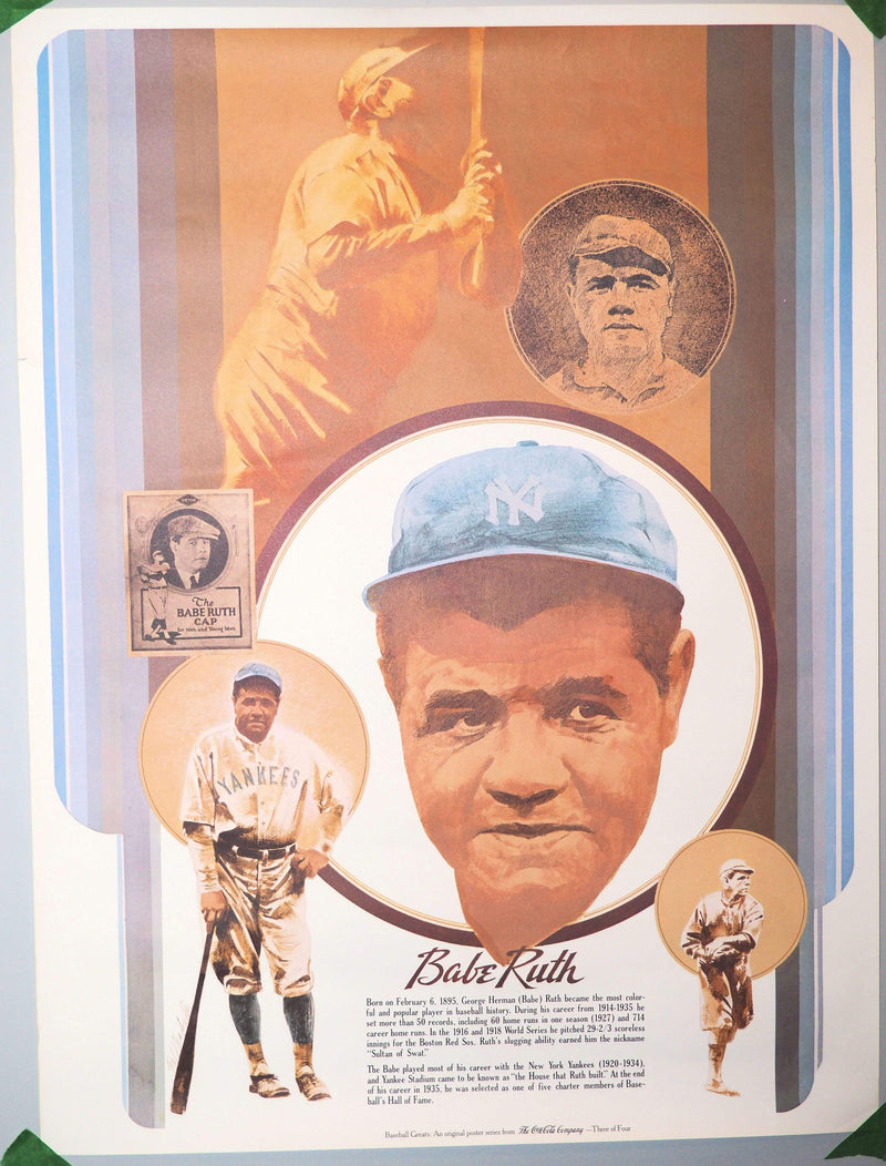 Babe Ruth Coca Cola Poster 18" x 24"