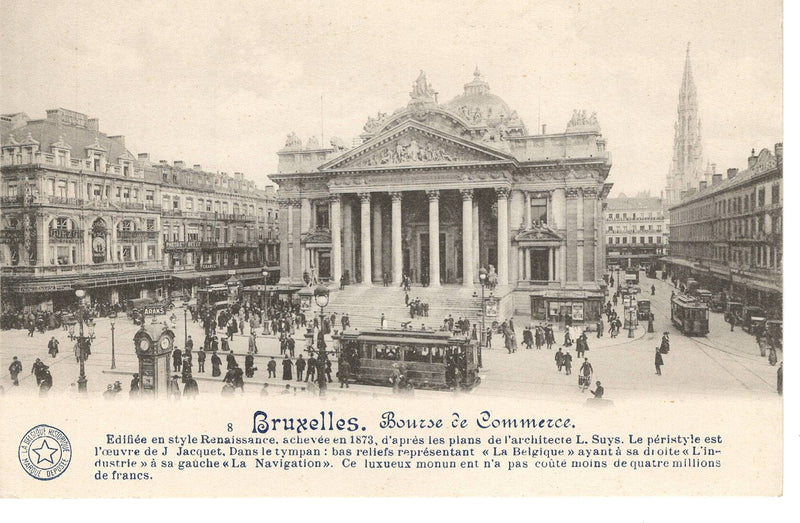 Bruxelles (Brussels) - Bourse de Commerce Postcard - Unposted