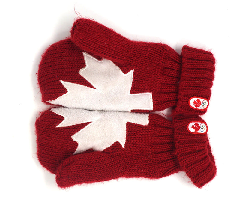 HBC Hudsons Bay Canada Olympic Knit Red Mittens Adult