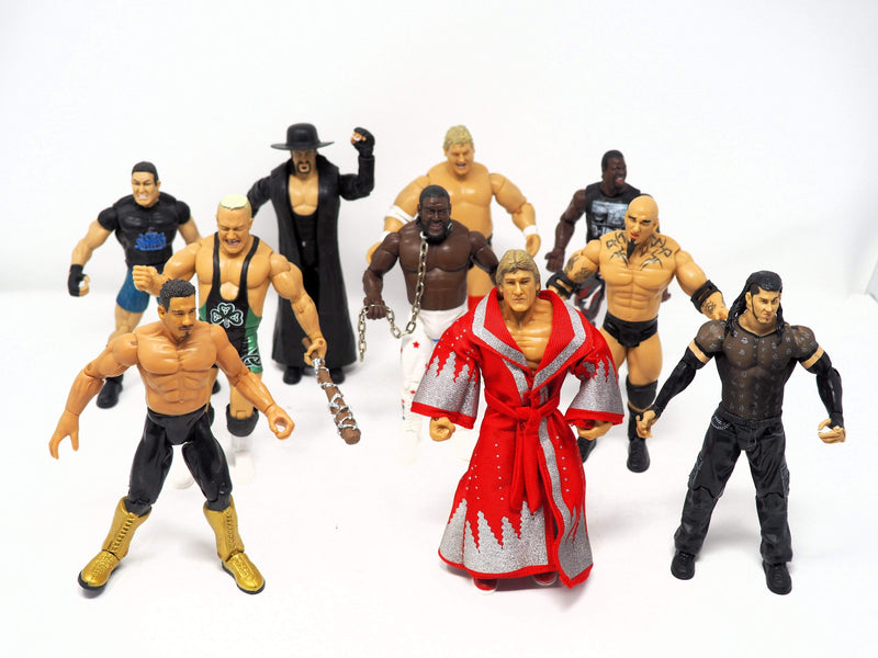 Lot of 10 Well Known WWE Jakks 7" Posable Action Figures