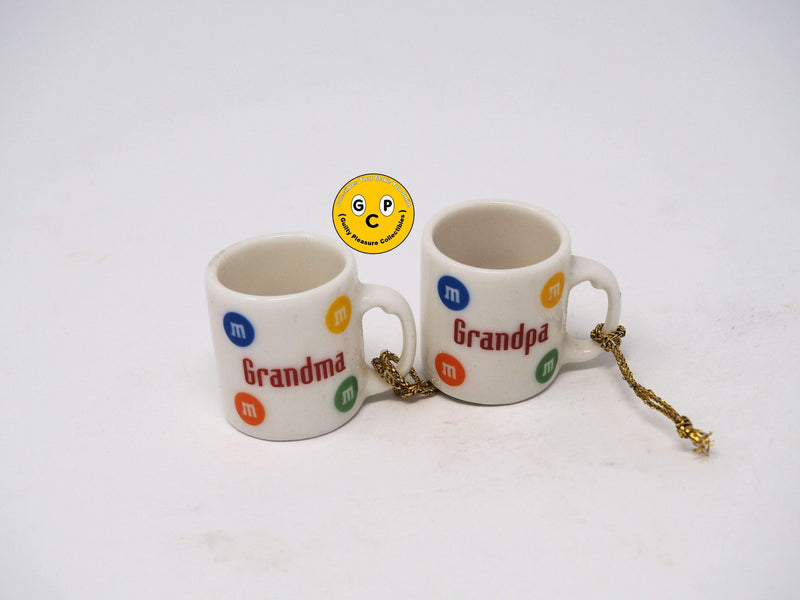 M&M's Grandma and Grandpa Miniature Mug Ornaments