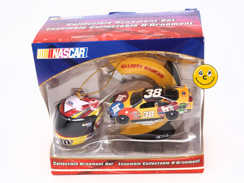 M&M's NASCAR Number 38 2006 Car and Helmet Collectible Ornament Set