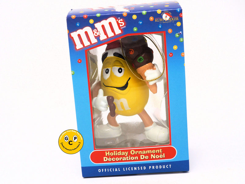 M&Ms Christmas M&M's Vintage Yellow Holiday Ornament
