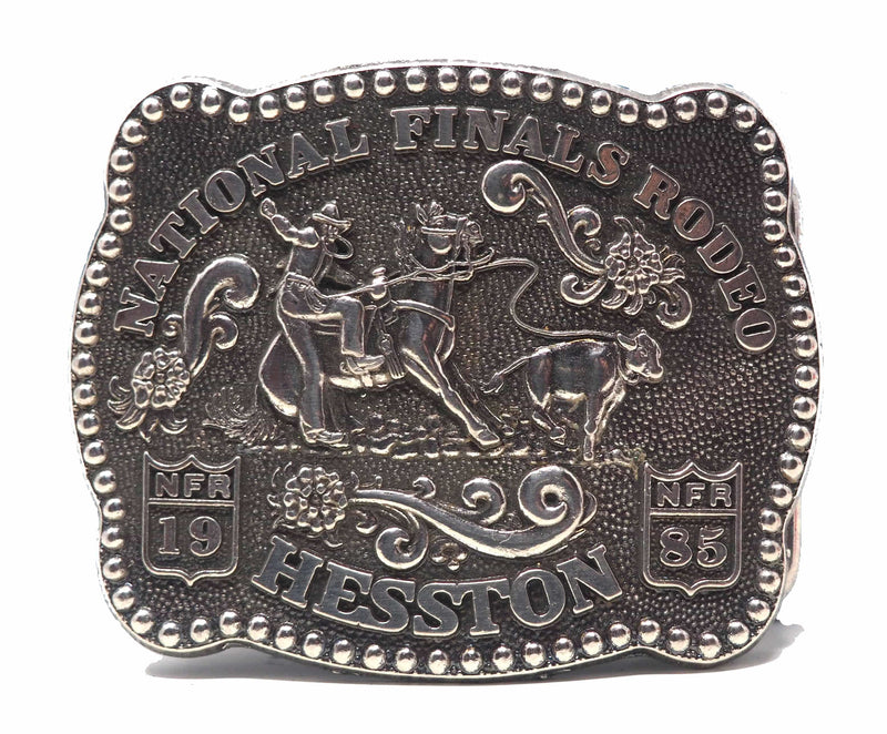 National Finals Rodeo 1985 Hesston 3rd Edition Anniversary Series Belt Buckle