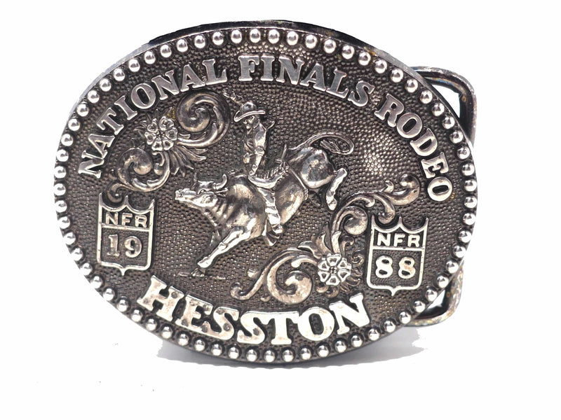 National Finals Rodeo 1988 Hesston 6th Edition Anniversary Series Belt Buckle