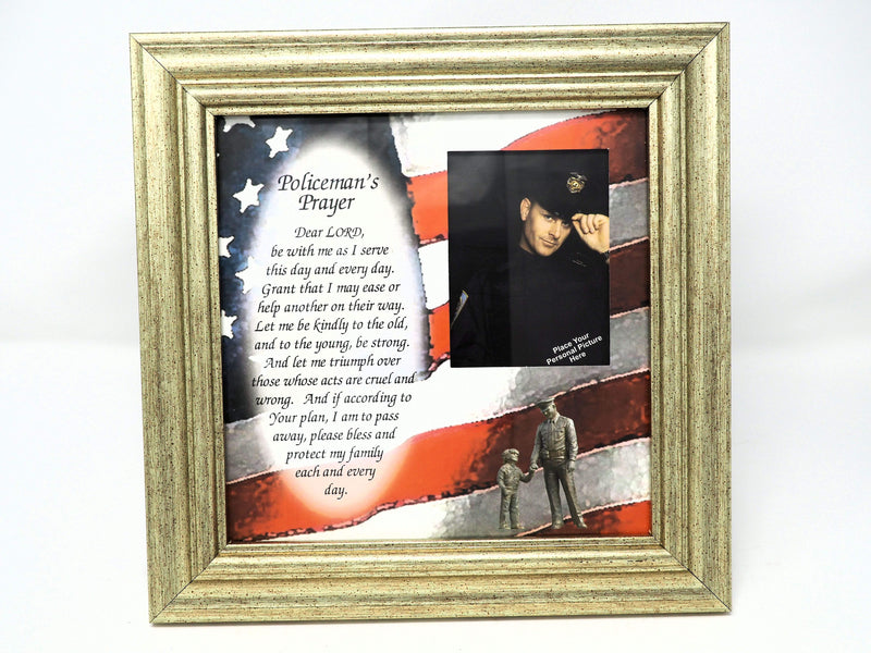 Policeman's Prayer Personalized Picture Frame