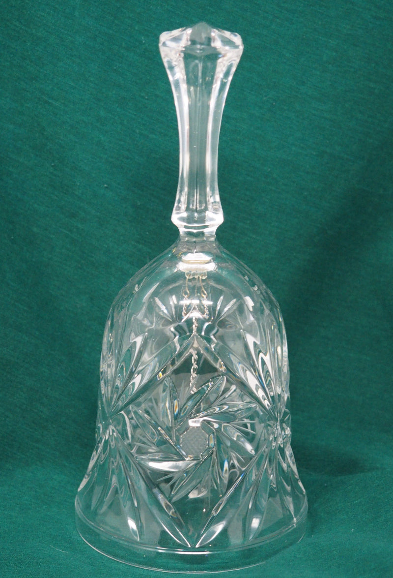 Vintage Crystal Hand Bell Approximately 7" Tall