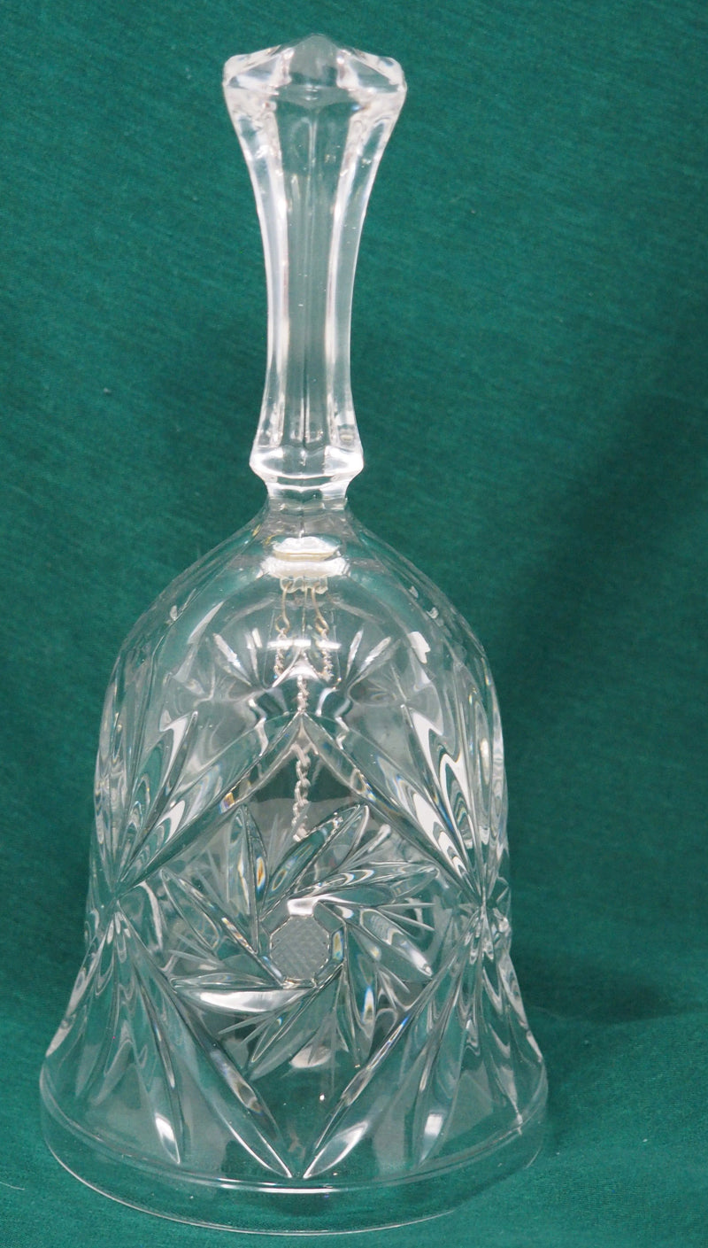 Vintage Crystal Hand Bell Approximately 7" Tall