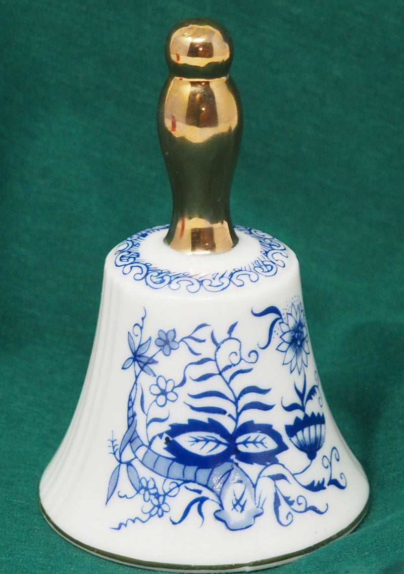 Vintage Enesco Bell with Gold Trim made in Japan