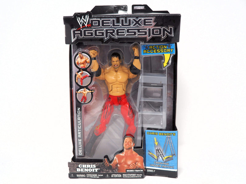 WWE Deluxe Aggression CHRIS BENOIT Wrestling Action Figure, Jakks Pacific WC